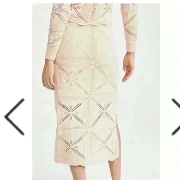 Rebecca Taylor crochet top and skirt set in pink cotton - Picture 8 of 12